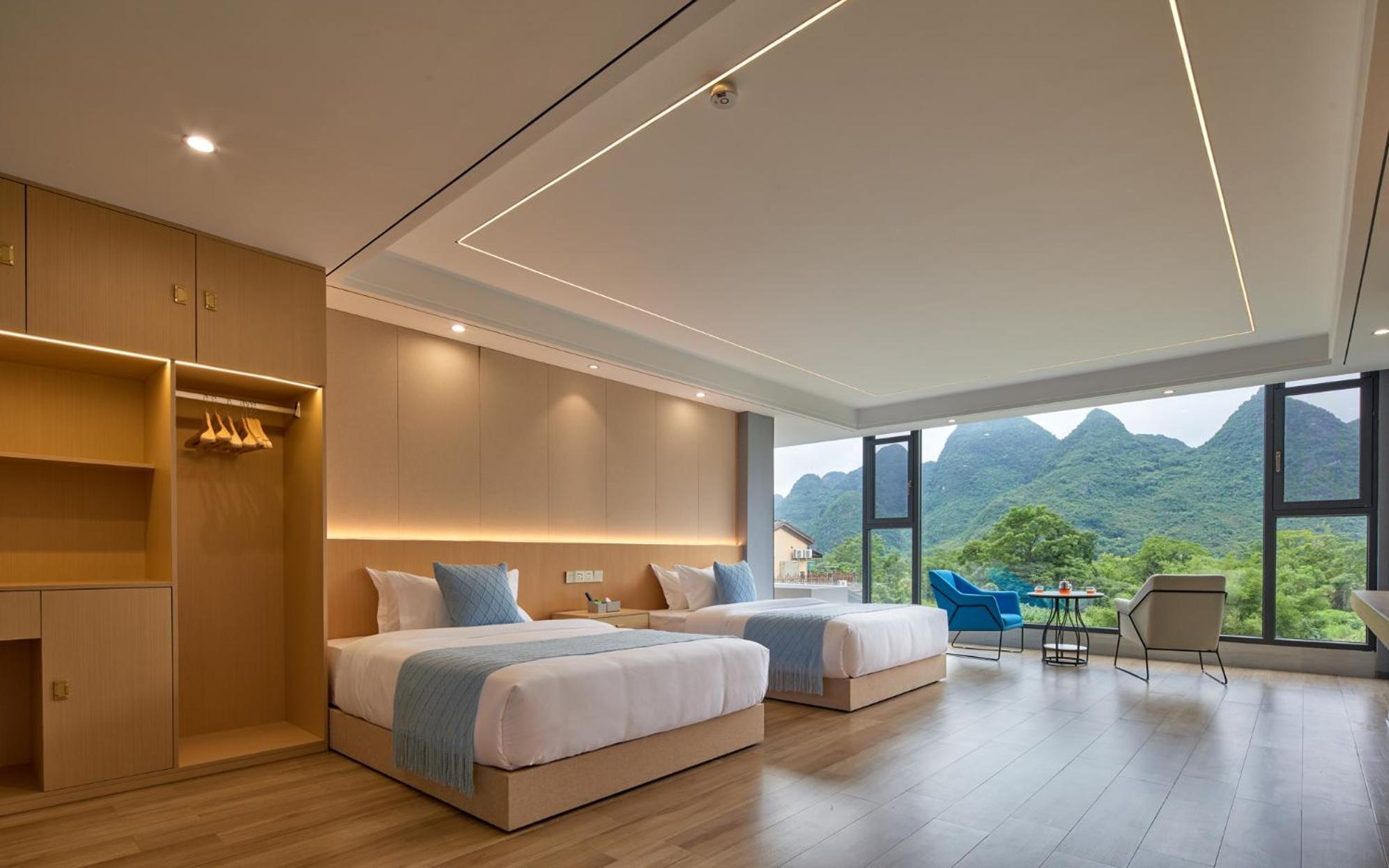 Yangshuo Fortune Lake Inn- One Way Free Pick Up From Airport Or Ts Over 3 Nights Extérieur photo