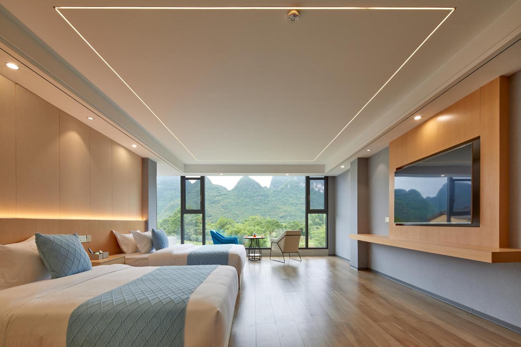 Yangshuo Fortune Lake Inn- One Way Free Pick Up From Airport Or Ts Over 3 Nights Extérieur photo