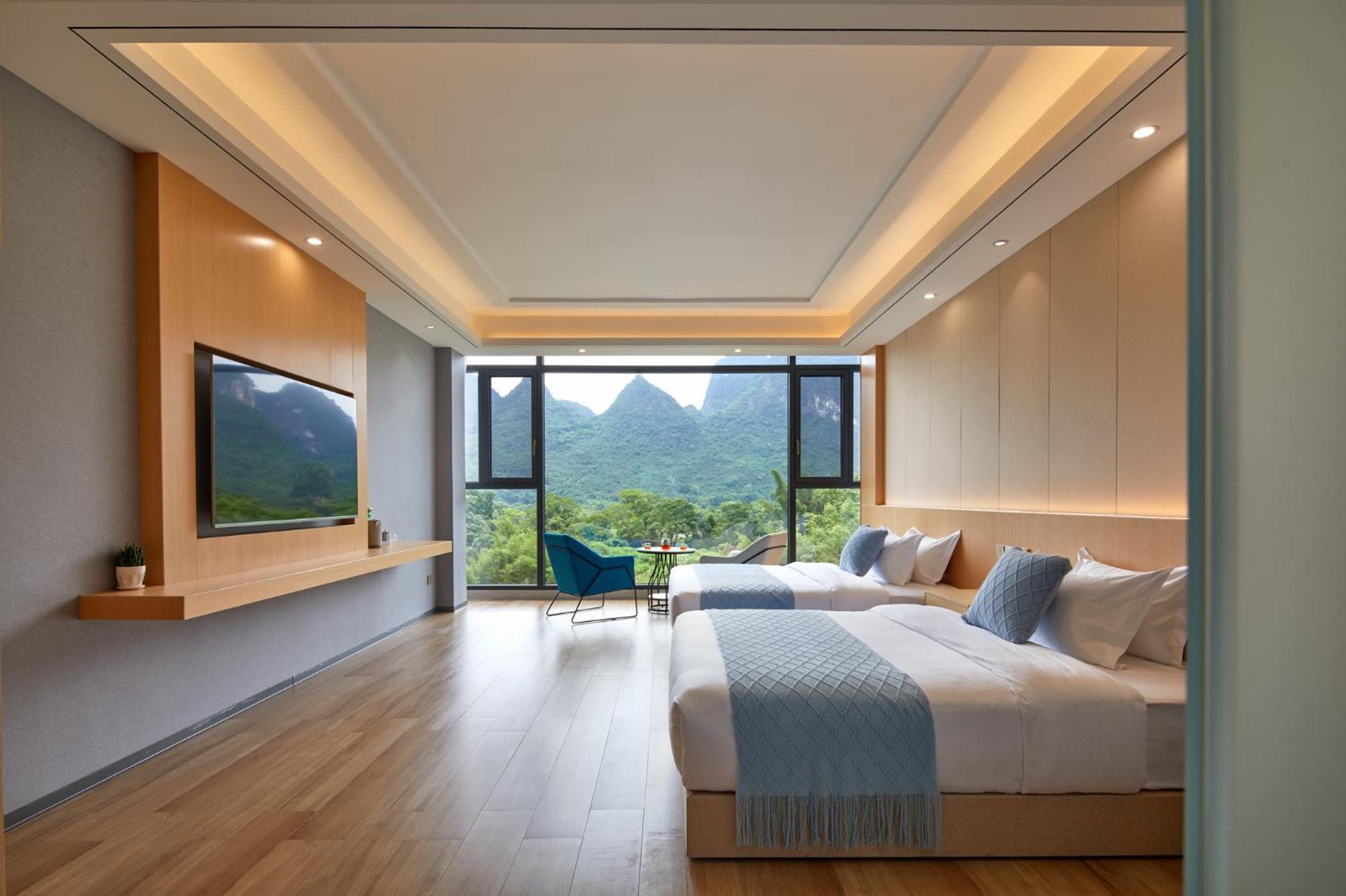 Yangshuo Fortune Lake Inn- One Way Free Pick Up From Airport Or Ts Over 3 Nights Extérieur photo